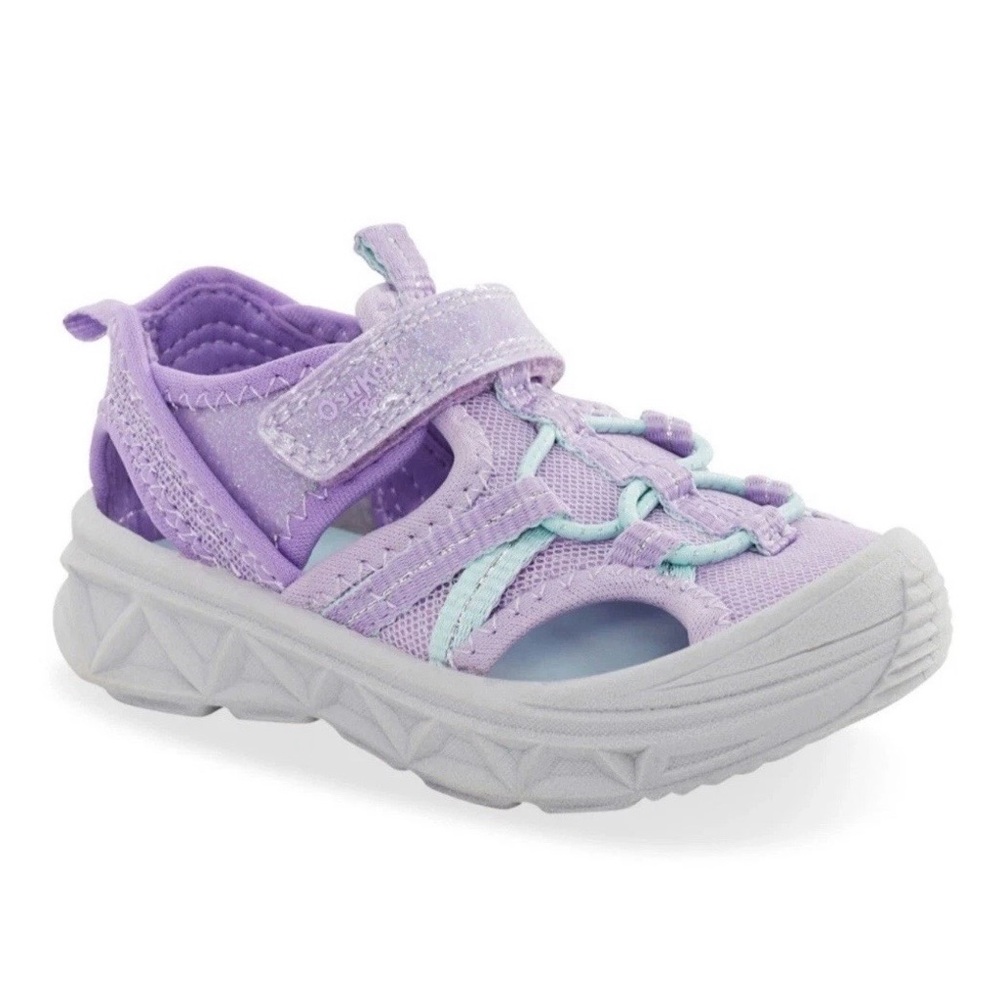 Oshkosh B’gosh Lilac Glitter Toddler Sneakers Size 10 Machine Washable